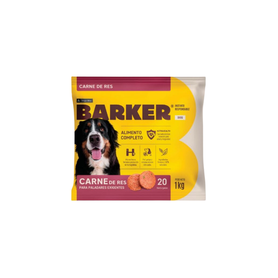 Hamburguesa Carne de Res Barker 1 KG (20 unds)