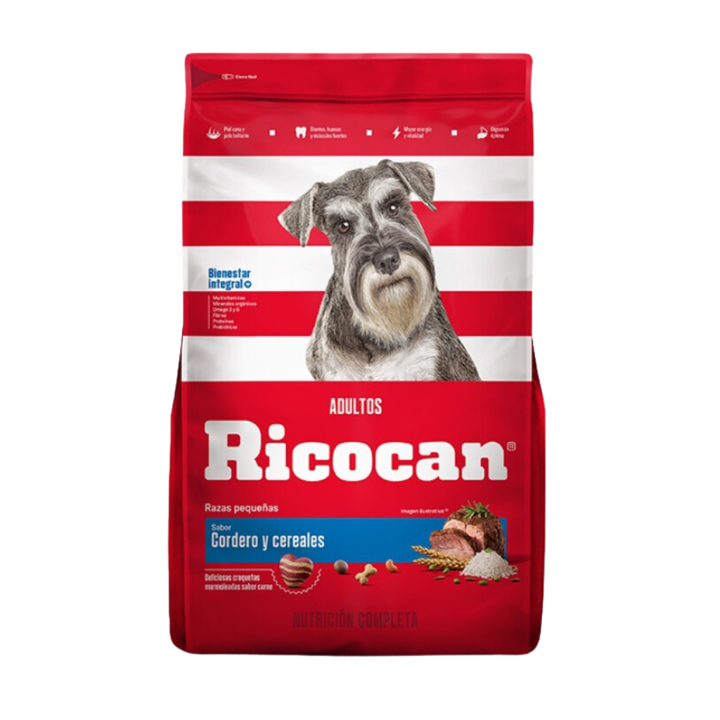 Ricocan Adultos Rz. Pequeña Cordero y Cereales