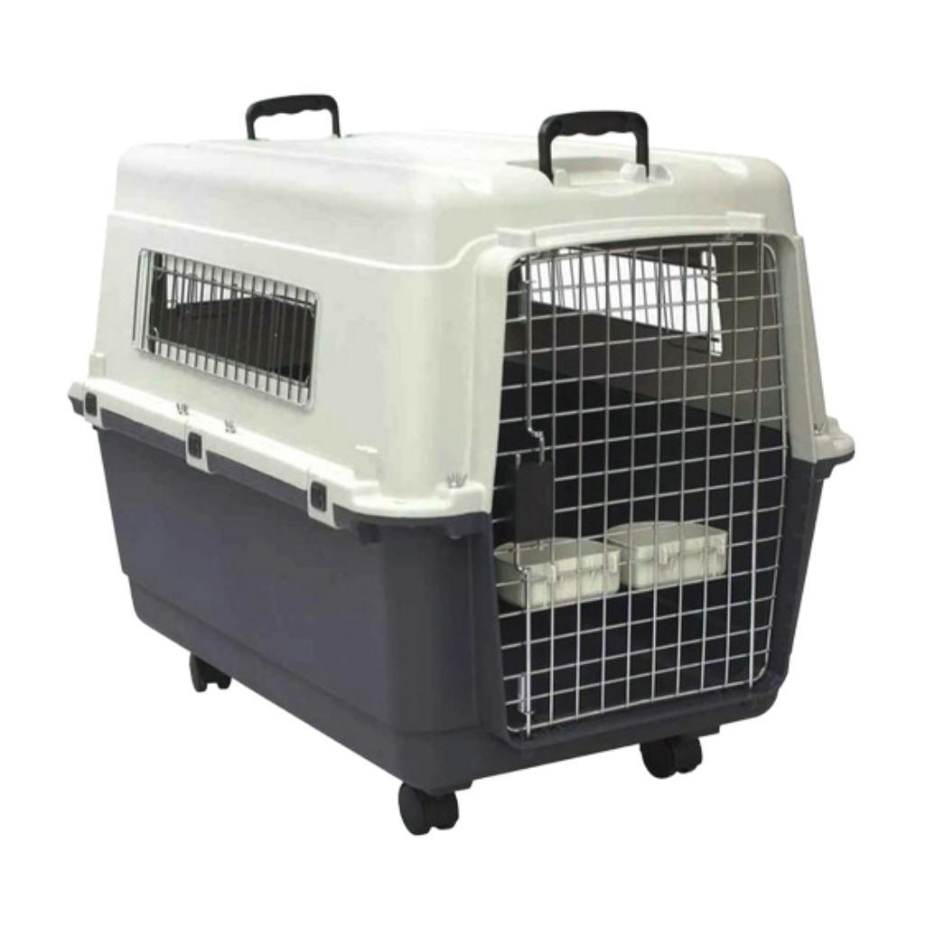 Transportador Kennel Fibra De Vidrio Con Ruedas